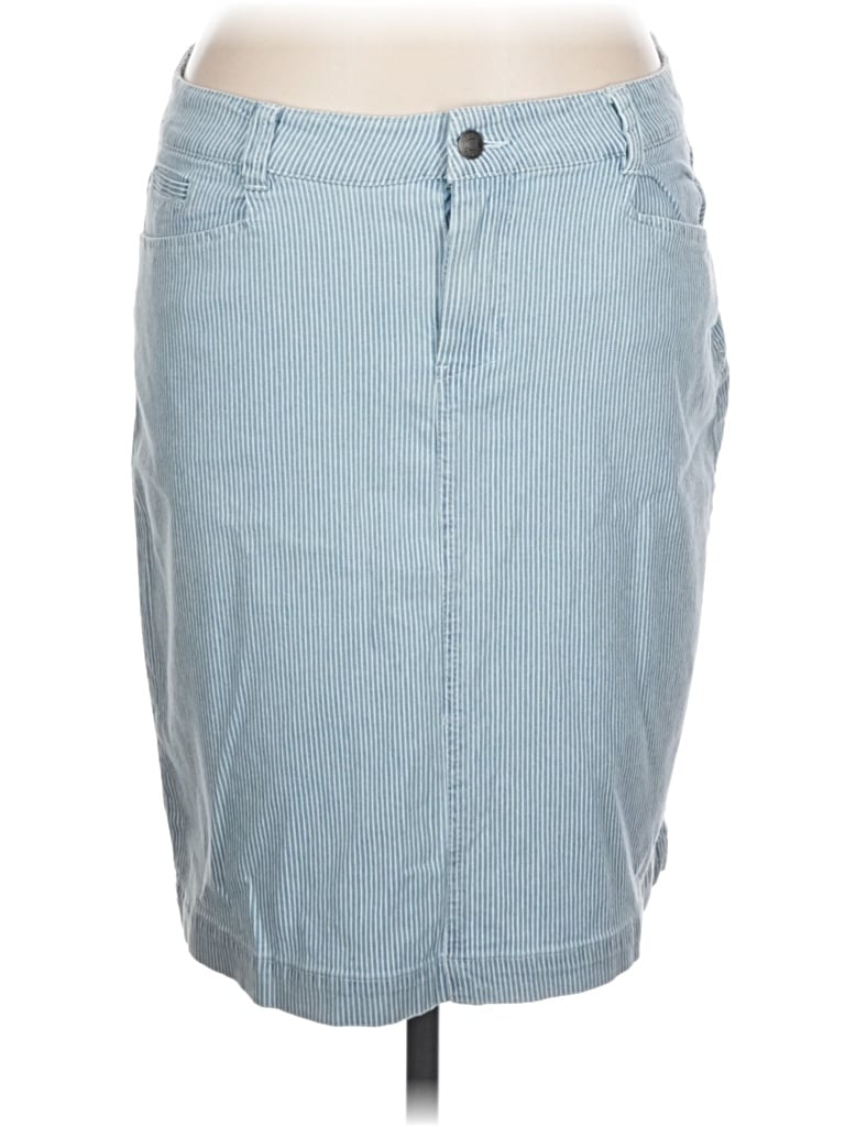 Pre-owned Per Se Denim Skirt In Blue