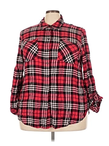 Lane Bryant 3/4 Sleeve Button-Down Shirt (view 1)