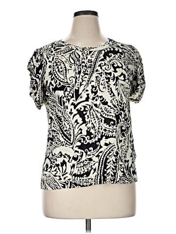 Lauren by Ralph Lauren Short Sleeve Blouse (view 1)