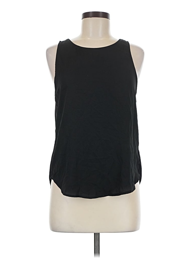 Pre-owned Lily White Sleeveless Top Black Halter Neckline Tops