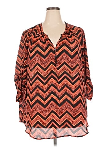 Espresso 3/4 Sleeve Blouse (view 1)