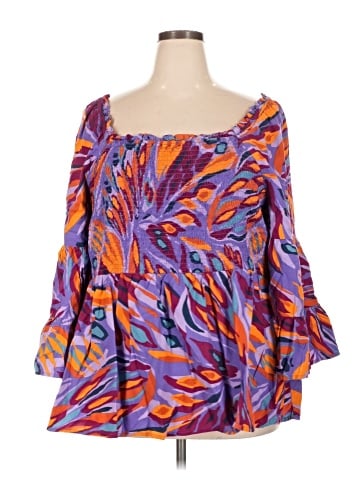 Terra & Sky 3/4 Sleeve Blouse (view 1)