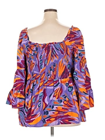 Terra & Sky 3/4 Sleeve Blouse (view 2)