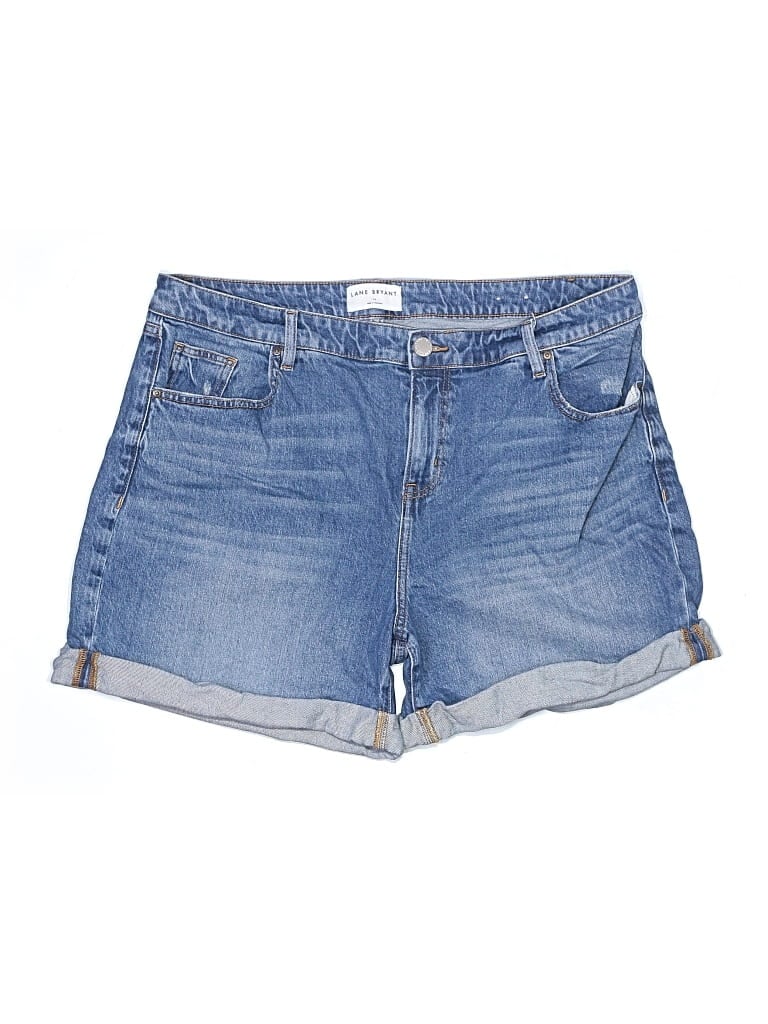 Pre-owned Lane Bryant Denim Shorts In Blue