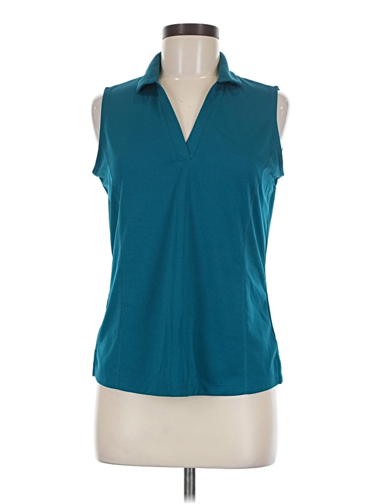 Pre-owned Pga Tour Sleeveless Blouse In Teal