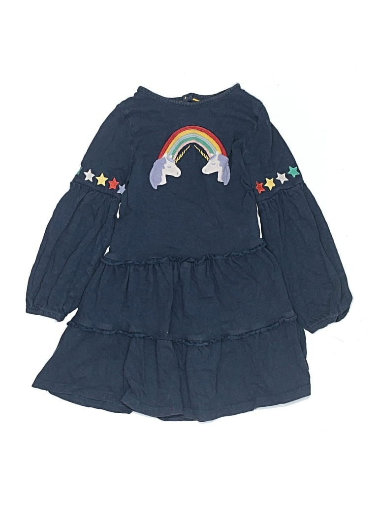 Pre-owned Mini Boden Kids' Dress In Blue