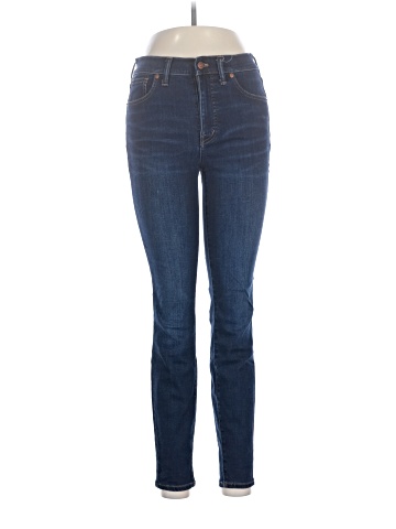Madewell 9" Mid-Rise Skinny Jeans in Larkspur Wash: TENCEL&trade; Denim Edition (view 1)