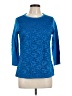 Basic Editions Blue 3/4 Sleeve T-Shirt Size M - photo 1