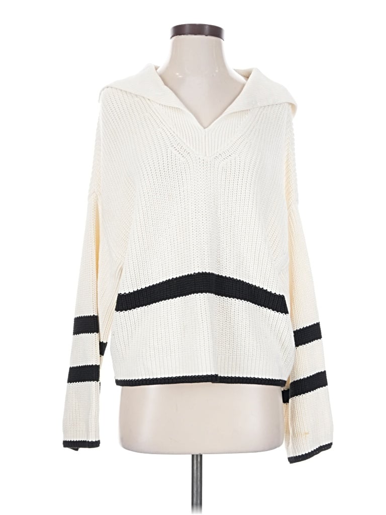 Pre-owned Massimo Dutti Pullover Sweater In Ivory