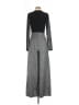 Black Halo 100% Polyester Houndstooth Gray Jumpsuit Size 4 - photo 2