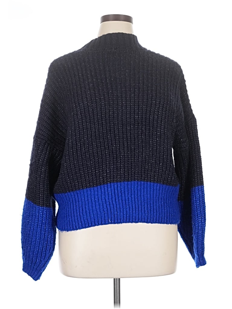 Pre-owned Elodie Turtleneck Sweater In Blue