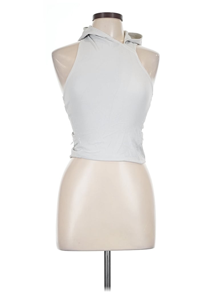 Pre-owned Hyein Seo Tank Top Silver Halter Neckline Tops