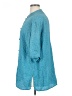URU 100% Silk Teal 3/4 Sleeve Blouse Size XL (estimated) - photo 5