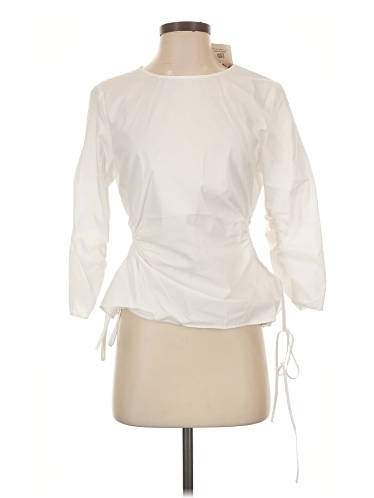 Zara 3/4 Sleeve Blouse In Ivory
