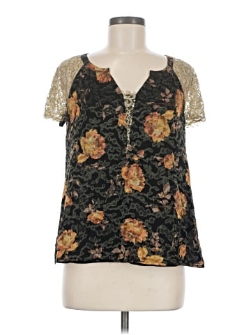 HD in Paris Short Sleeve Silk Top (view 1)