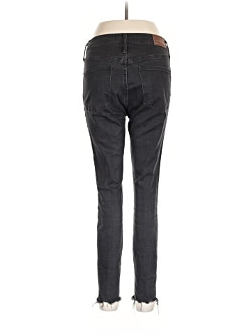 Madewell 9" Mid-Rise Skinny Jeans in Berkeley Black: Button-Through Edition (view 2)