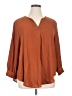 Shein 100% Polyester Brown 3/4 Sleeve Blouse Size XL - photo 1