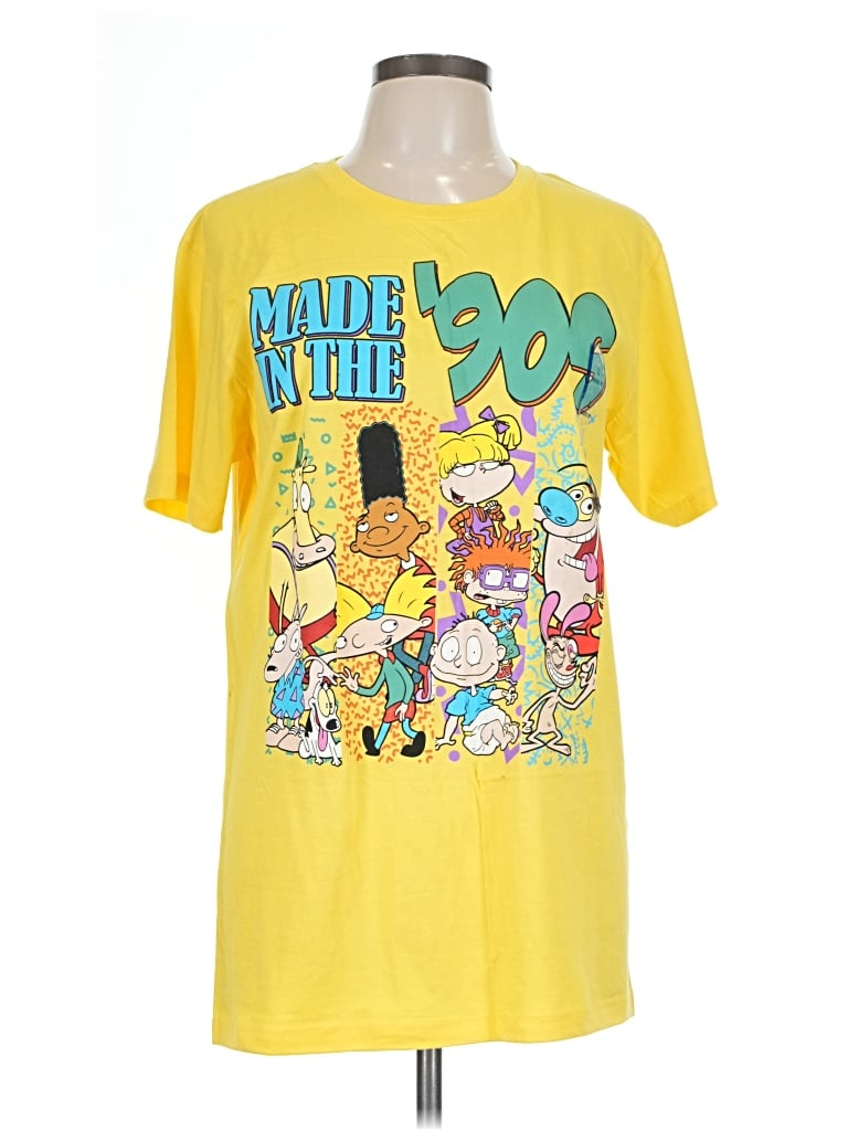 Pre-owned Nickelodeon Short Sleeve T-shirt In Yellow