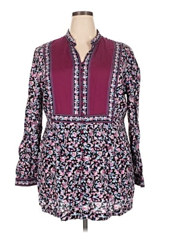Woman Within Long Sleeve Blouse (view 1)