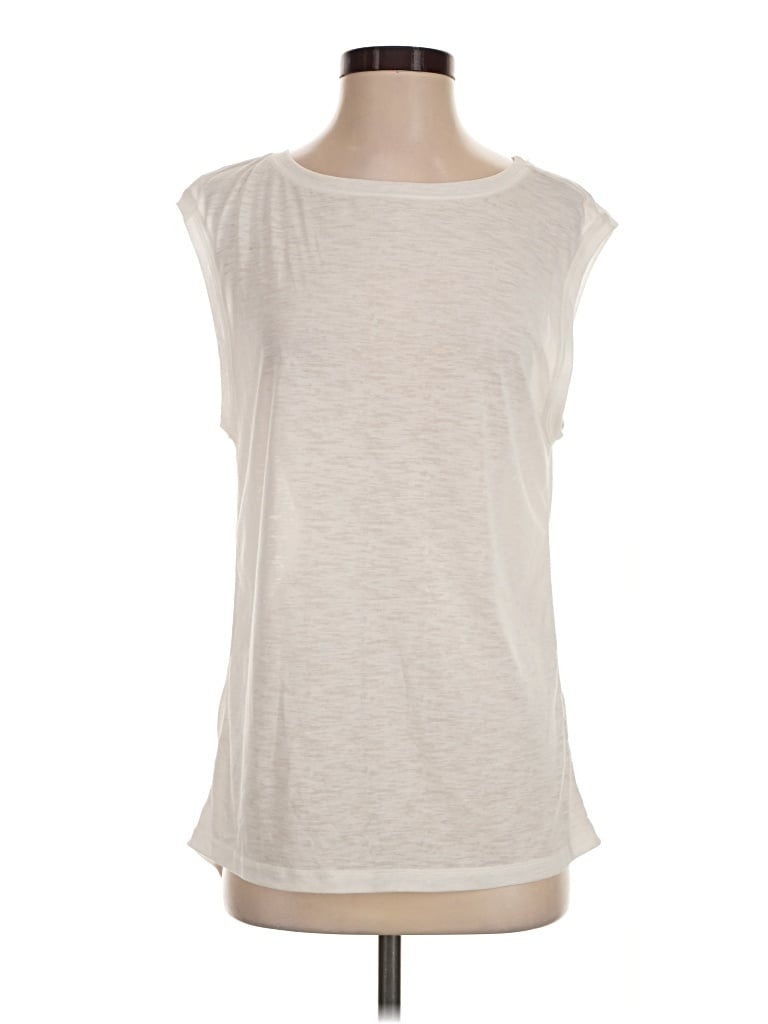 Pre-owned Zella Sleeveless T-shirt In Ivory
