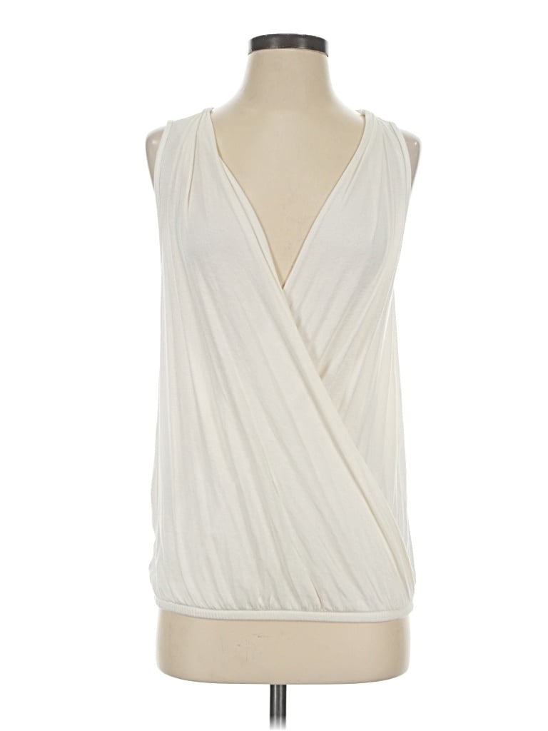 Pre-owned Three Dots Sleeveless Blouse In Ivory