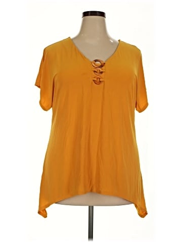 NY Collection Short Sleeve Blouse (view 1)