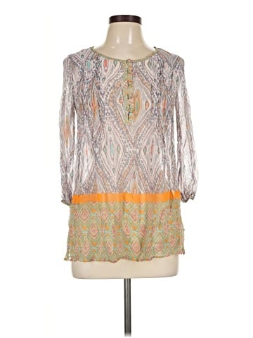 Calypso St. Barth 3/4 Sleeve Silk Top (view 1)