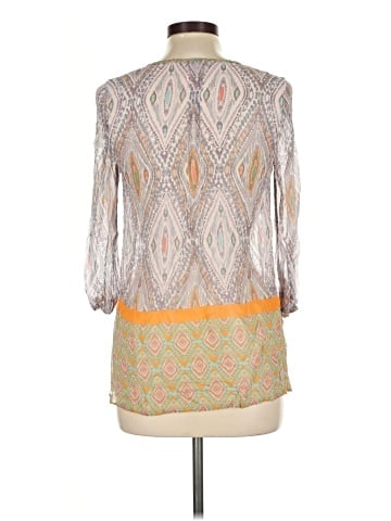 Calypso St. Barth 3/4 Sleeve Silk Top (view 2)
