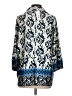 Glam 100% Polyester Blue 3/4 Sleeve Blouse Size S - photo 2