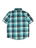 Old Navy 100% Cotton Plaid Teal Short Sleeve Button-Down Shirt Size M (kids) - photo 2