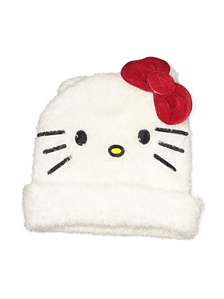 Pre-owned Hello Kitty Kids' Beanie Hat In White