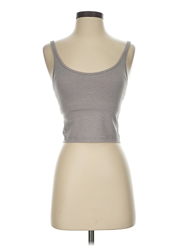 Pre-owned Vuori Tank Top Gray Strapless Neckline Tops