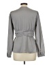 eShakti 100% Polyester Gray Long Sleeve Blouse Size 12 - photo 2