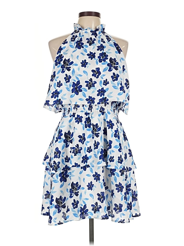 Pre-owned Mud Pie Cocktail Dress In Blue