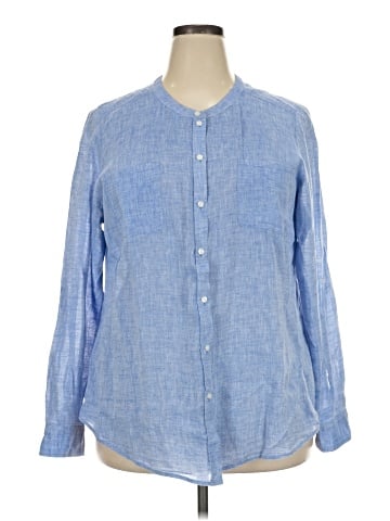 Lane Bryant Long Sleeve Button-Down Shirt (view 1)