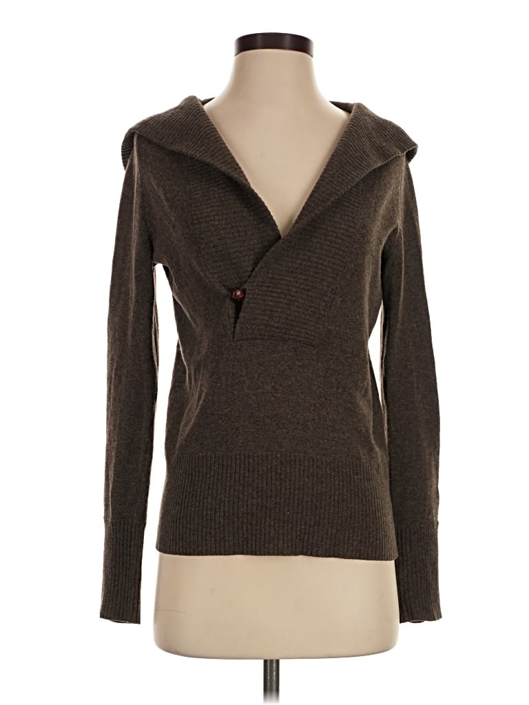 Pre-owned Jcrew Wool Cardigan Sweater In Brown