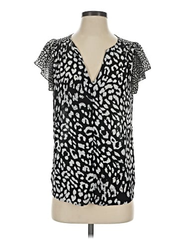 Aqua Short Sleeve Blouse (view 1)