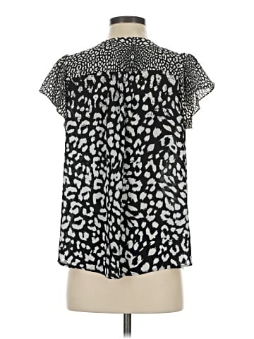 Aqua Short Sleeve Blouse (view 2)