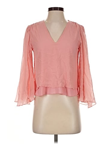 Alice + Olivia Long Sleeve Silk Top (view 1)