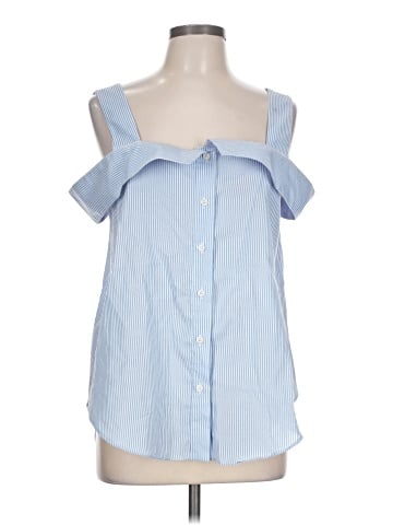 Zoe Sleeveless Button-Down Shirt (view 1)