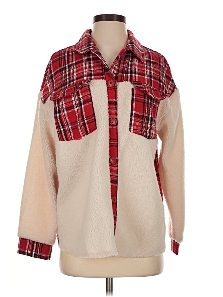 Pre-owned Shein Fleece Jacket In Red