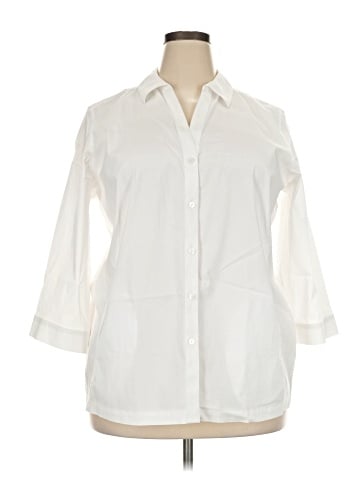 Foxcroft 3/4 Sleeve Button-Down Shirt (view 1)