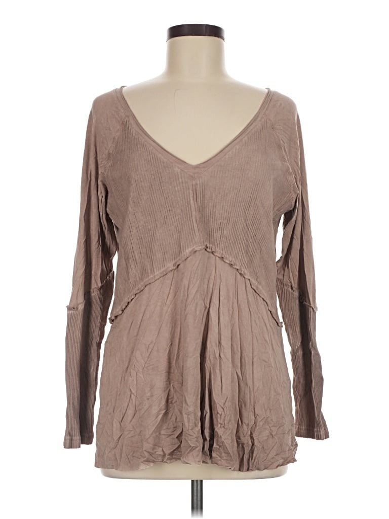 Pre-owned Pol Long Sleeve T-shirt In Brown