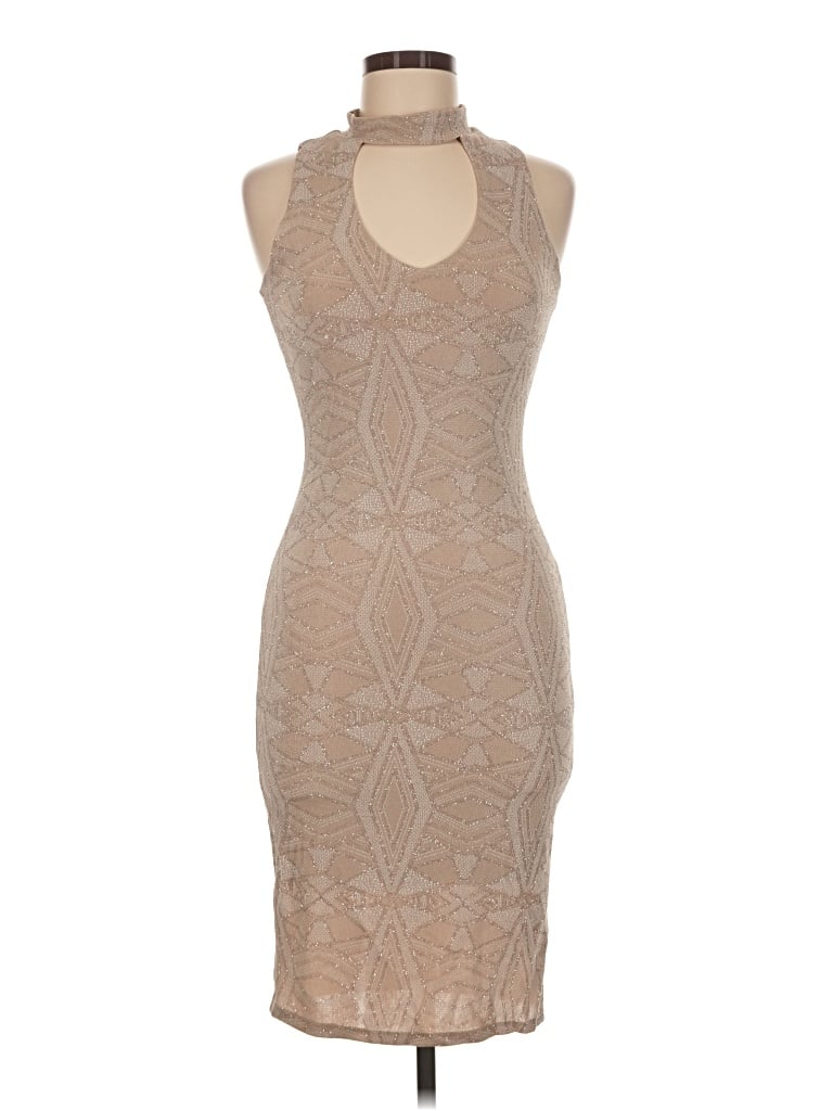 Pre-owned Atmosphere Cocktail Dress In Tan