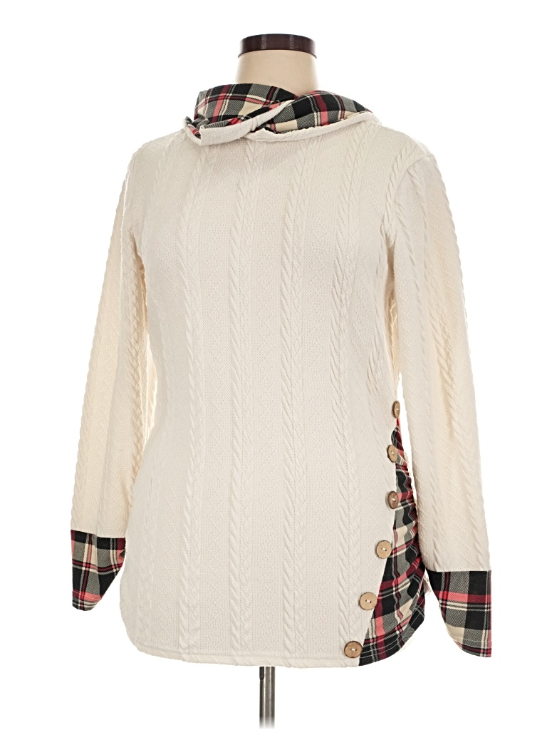 Pre-owned Unbranded Turtleneck Sweater In Ivory