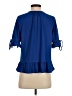 CeCe Blue Short Sleeve Blouse Size S - photo 2