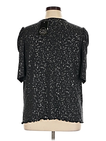 Como Black Short Sleeve Blouse (view 2)