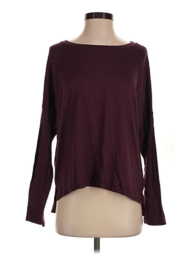 Pre-owned Joyspun Pullover Sweater In Burgundy