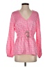 Cato 100% Polyester Pink Long Sleeve Blouse Size S - photo 1