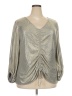 MSK Metallic Silver Long Sleeve Blouse Size 3X - photo 1